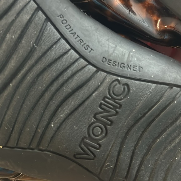 Vionic Skylar Brown Tortoise Slip On Adjautable Sandals Women Orthotic size 9 - Picture 9 of 16